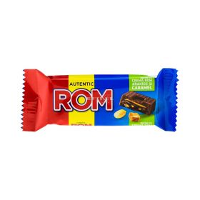 Baton de ciocolată cu arahide și caramel Rom Autentic - 29gr