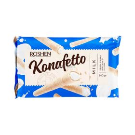 Napolitane cu cremă de lapte Roshen Rolls Konafetto Milk - 140gr