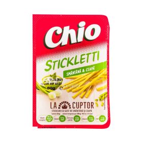 Sticks cu aromă de smântână și ceapă Chio Stickletti - 80gr